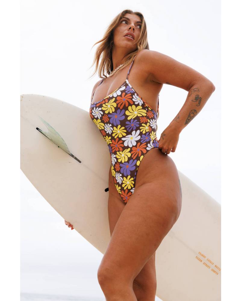 Model front view with surfboard