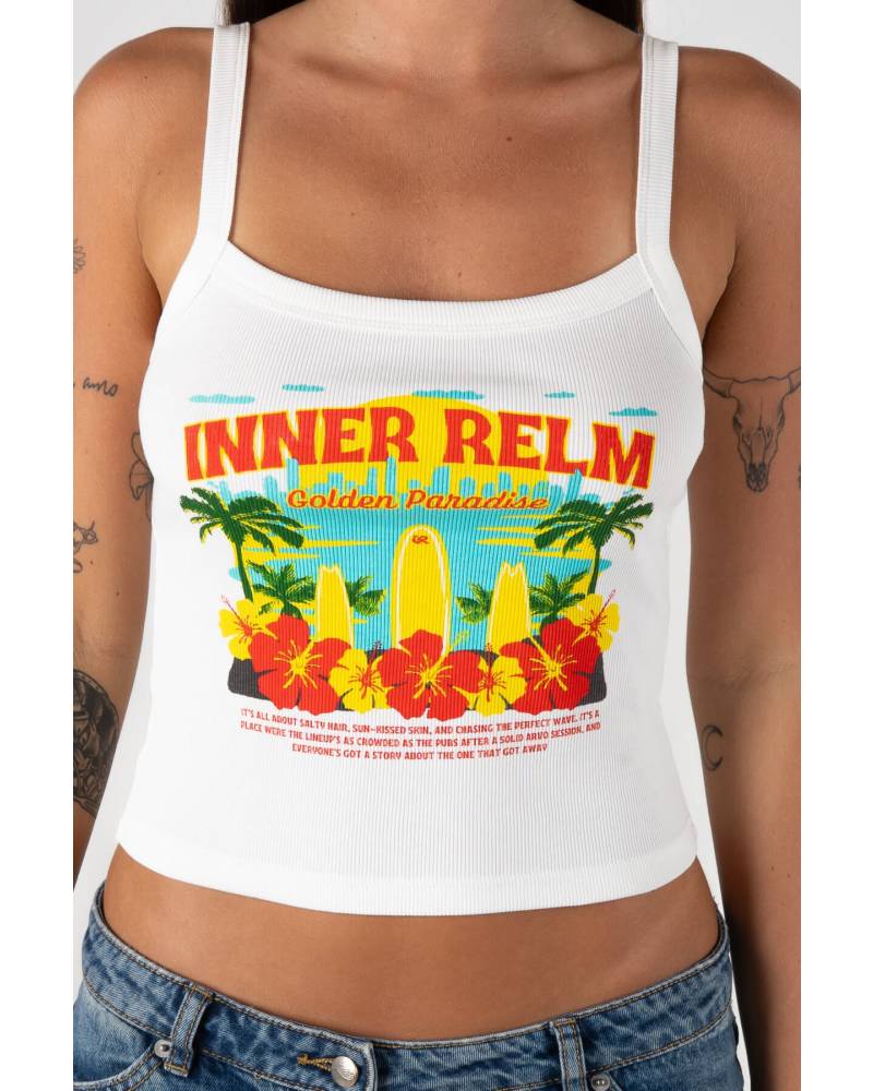Tourist Tank Singlet | White