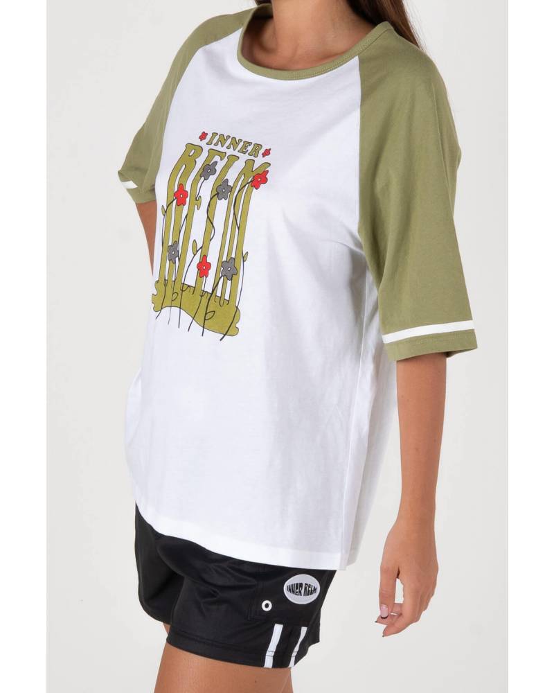 ChillZone Raglan Tee - White/green