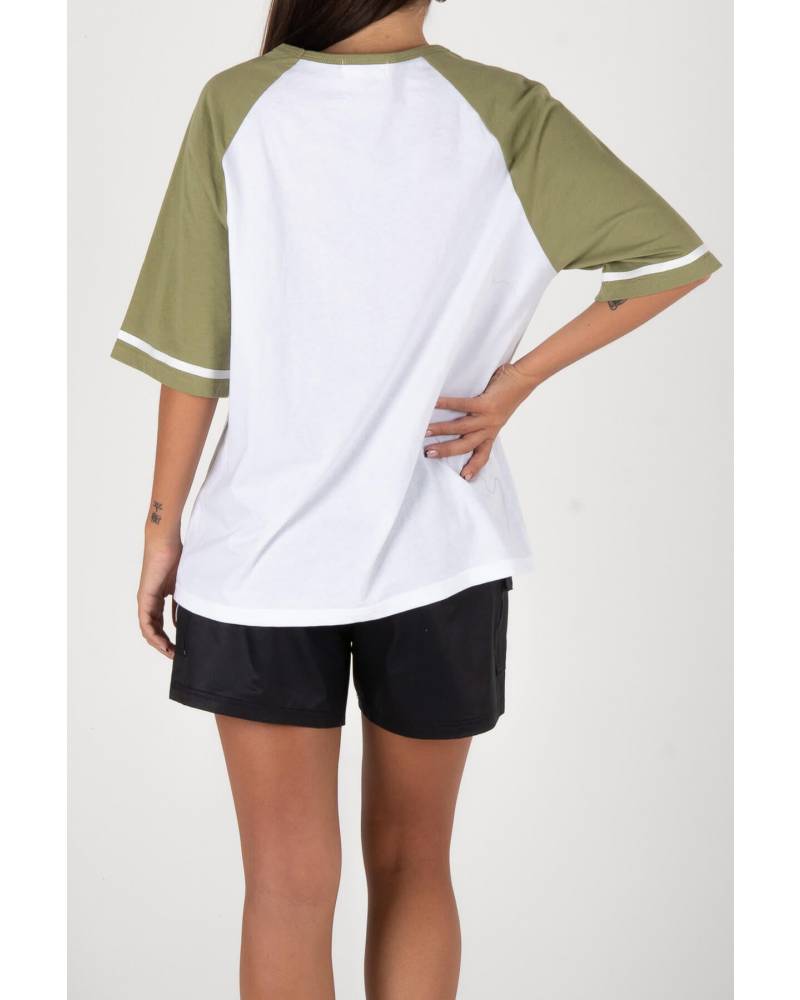 ChillZone Raglan Tee - White/green