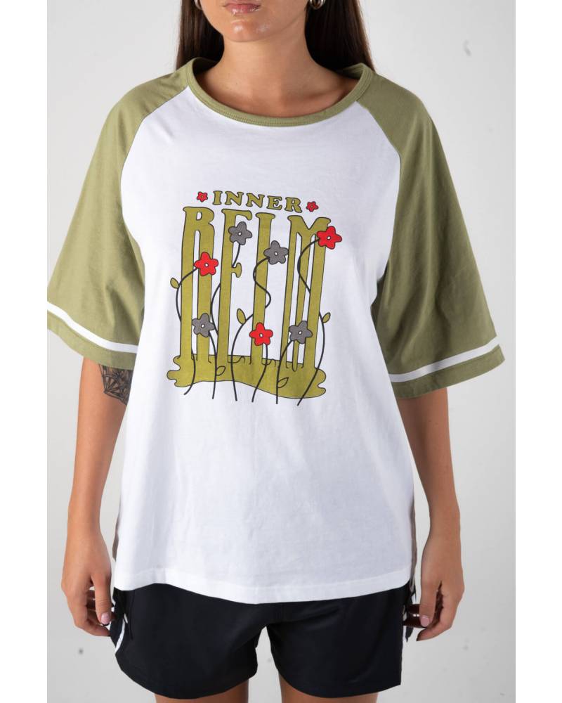 ChillZone Raglan Tee - White/green