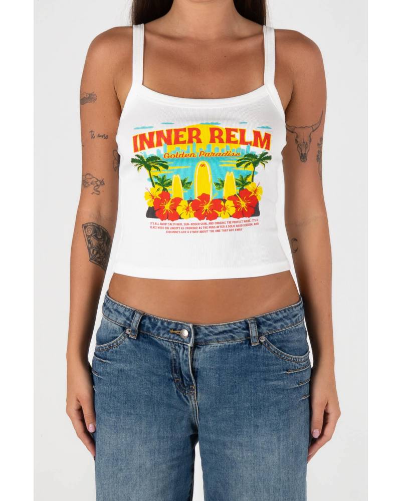 Tourist Tank Singlet | White