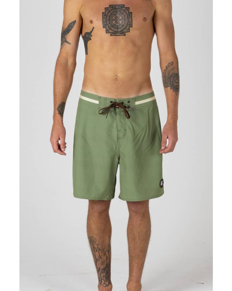Front view of green trunks