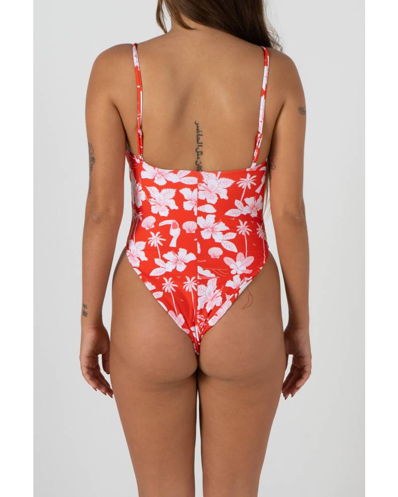 Back view one piece swimsuit