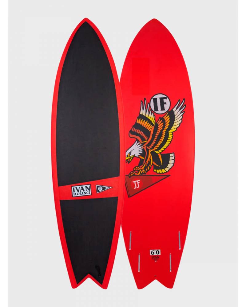 Ivan Florence Fish Softboard - Black Red