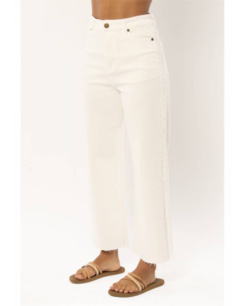 Kellyn Denim Woven Pant - Vintage White