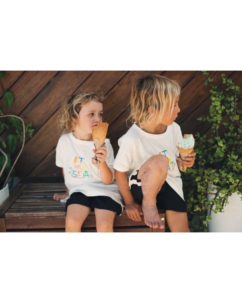Kids Sharing Ice Cream