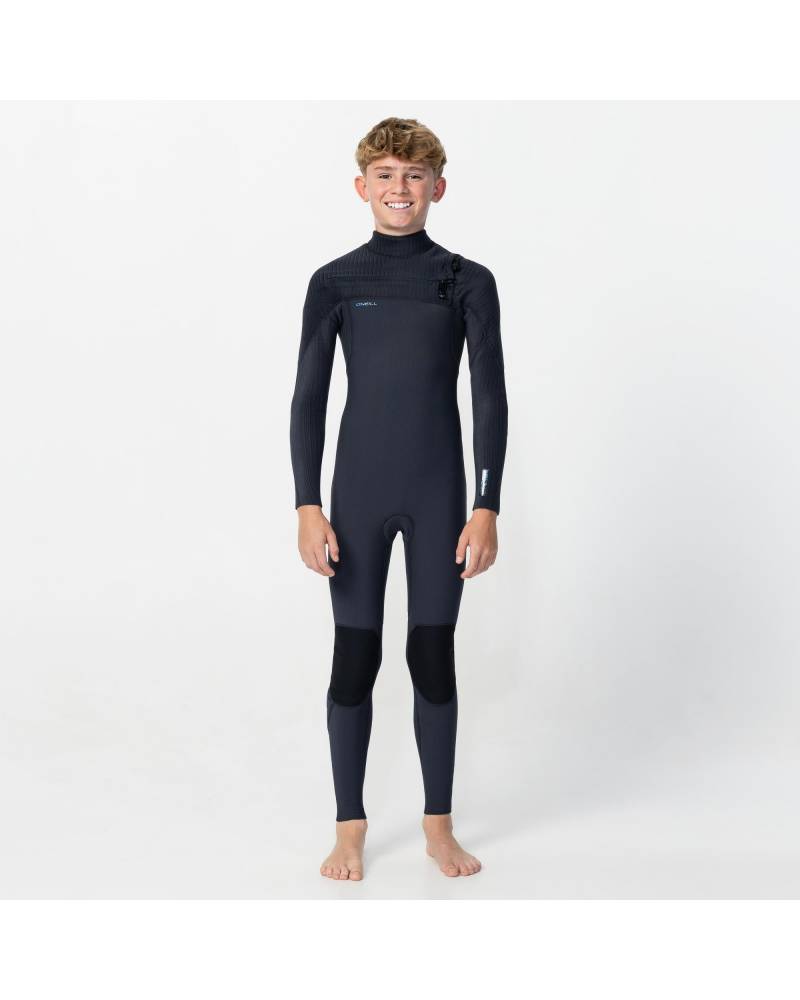 Boy's HyperFreak 4/3+ Steamer Chest Zip Wetsuit - Gunmetal