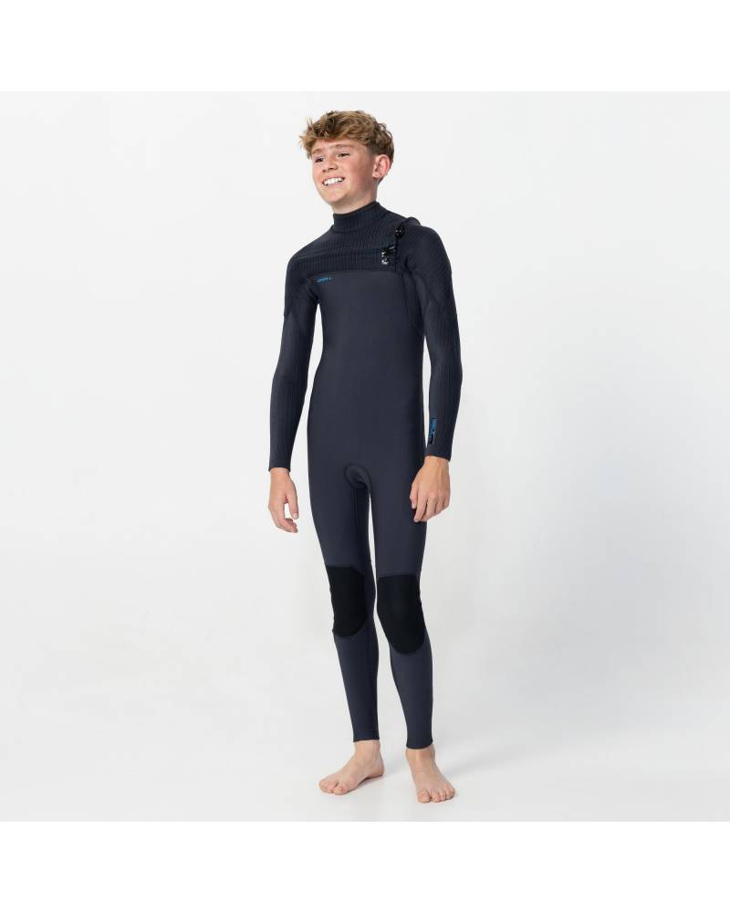Boy's HyperFreak 4/3+ Steamer Chest Zip Wetsuit - Gunmetal