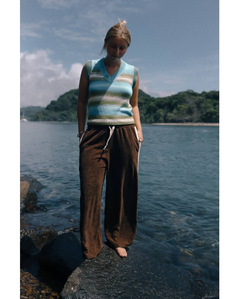 Knit Vest Ocean by water