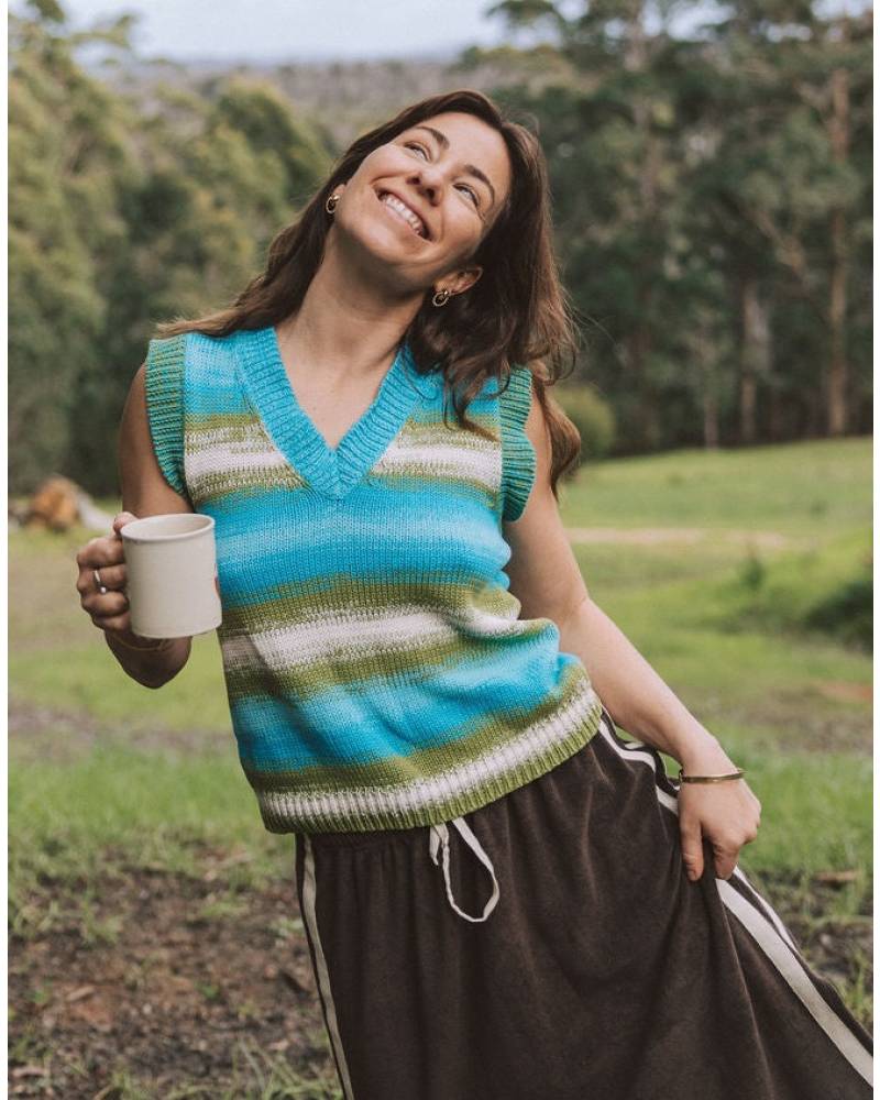 Knit Vest Ocean
