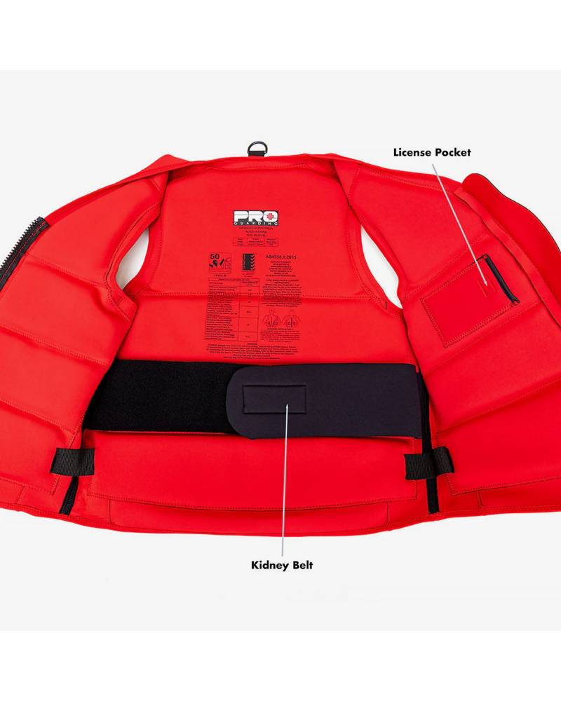Jet Ski Life Vest - Black and Red