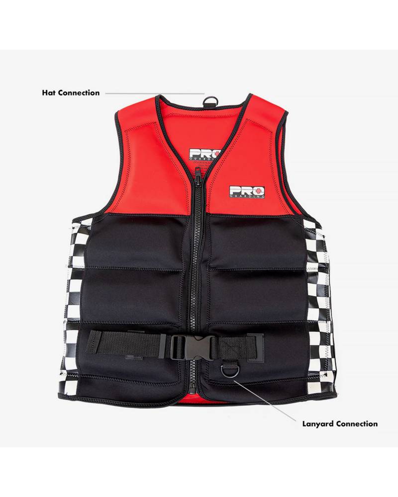 Jet Ski Life Vest - Black and Red
