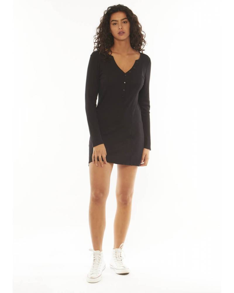 Lolie LS Knit Dress - Black