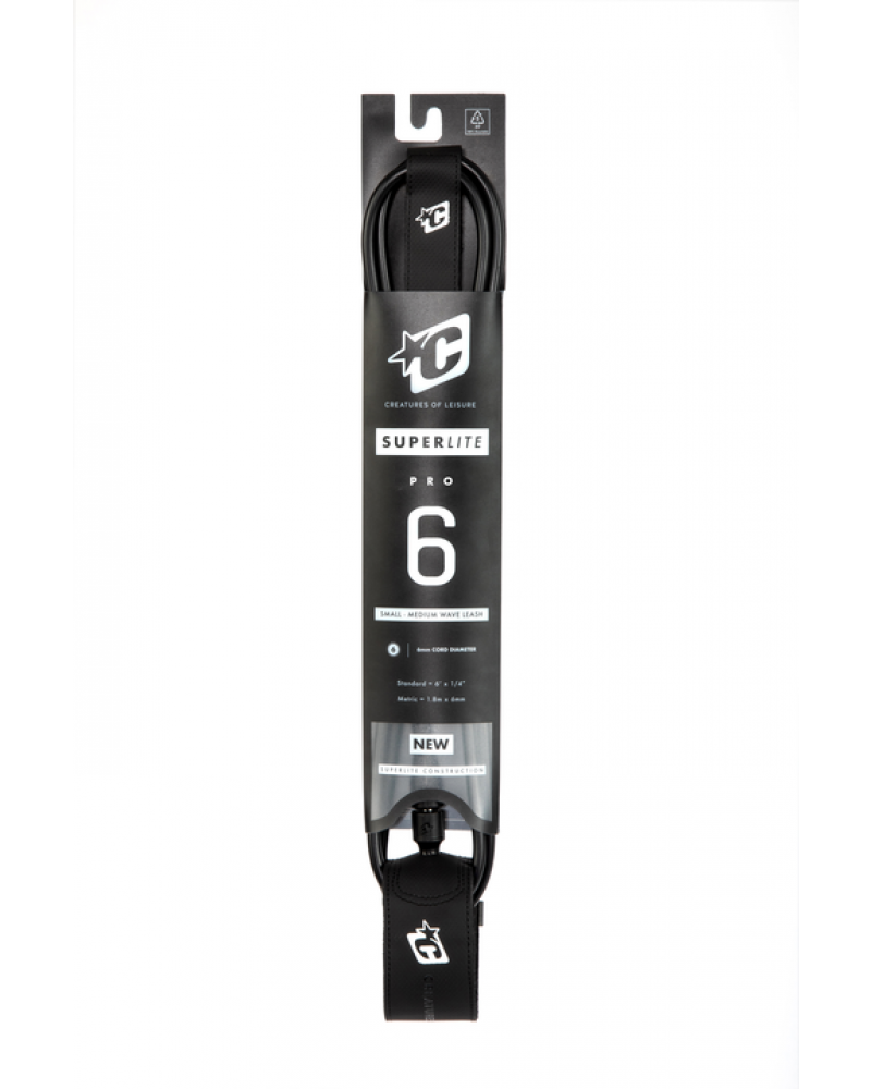 6ft Superlite Pro Leash - Black