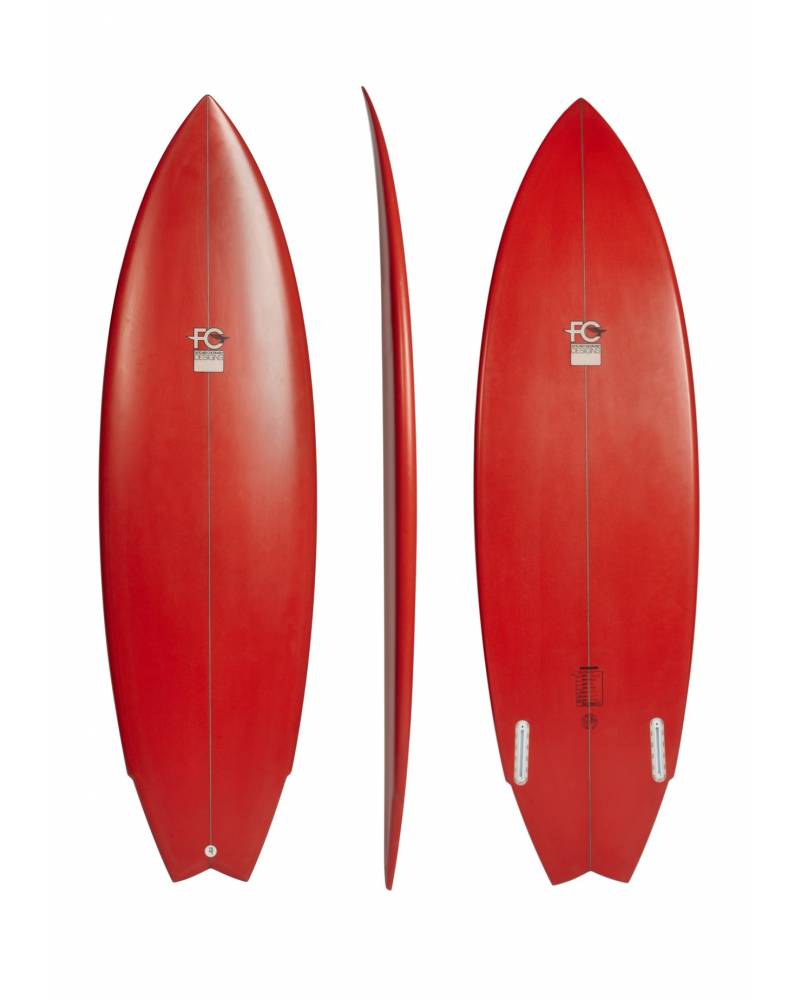 Mako Twin - Red (FCD Surfboards) - 6' 2" x 20.42 x 2.65 x 36.7L