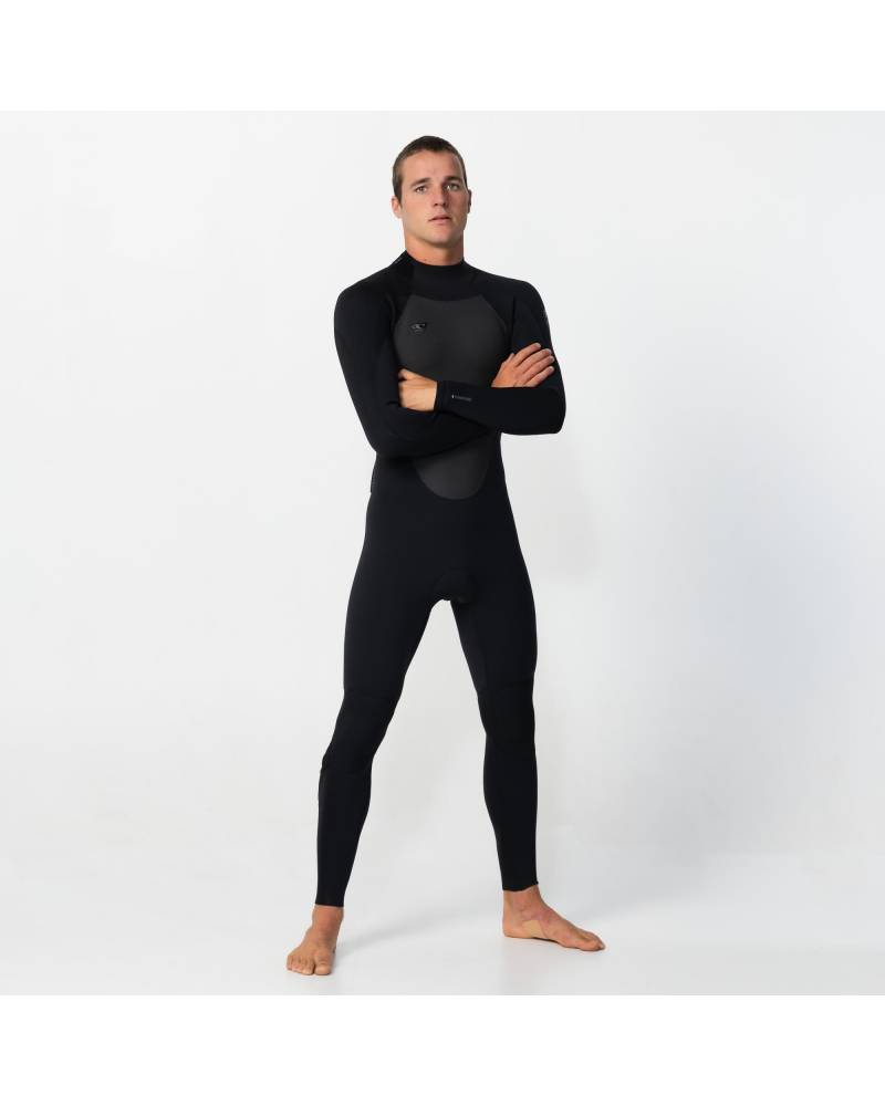 Men's Defender 3/2mm Steamer Back Zip - Black