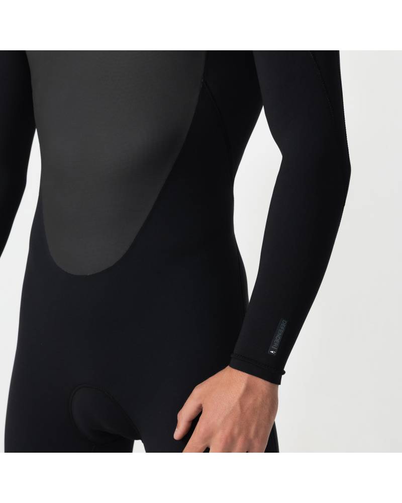 Men's Defender 3/2mm Steamer Back Zip - Black