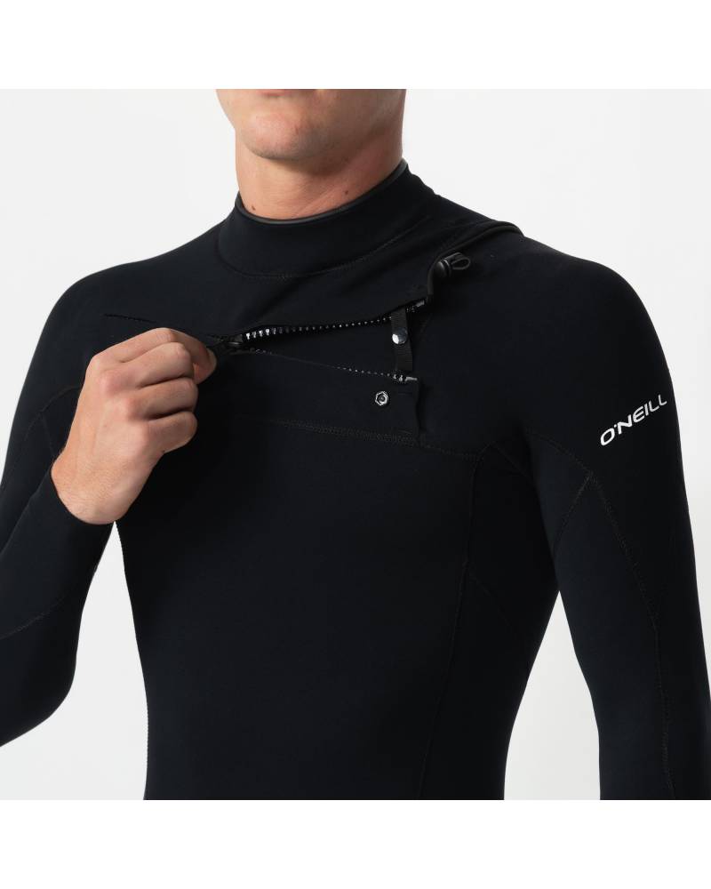 Men's Reactor 3/2mm GBS Steamer Chest Zip - Black