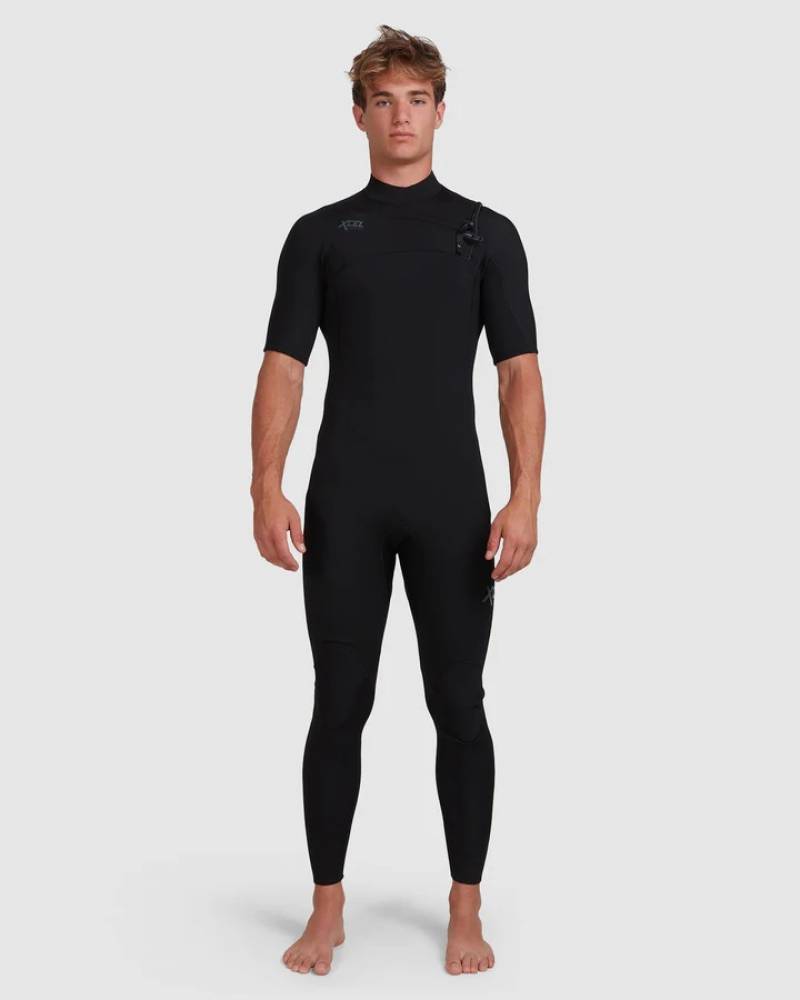 Mens Comp SS Steamer Wetsuit 2mm - Black