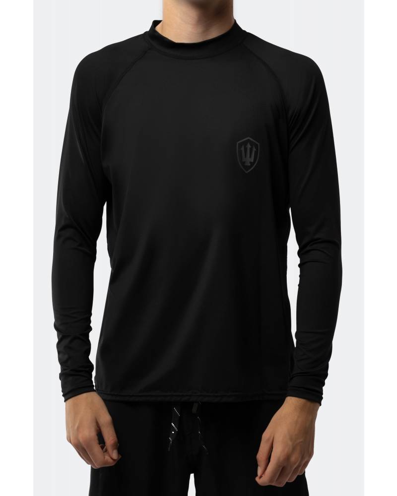 Mens L/S Relaxed Fit Rash Shirt - Black