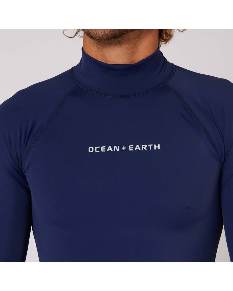 Mens Script Rash Long Sleeve Rash Shirt - Midnight