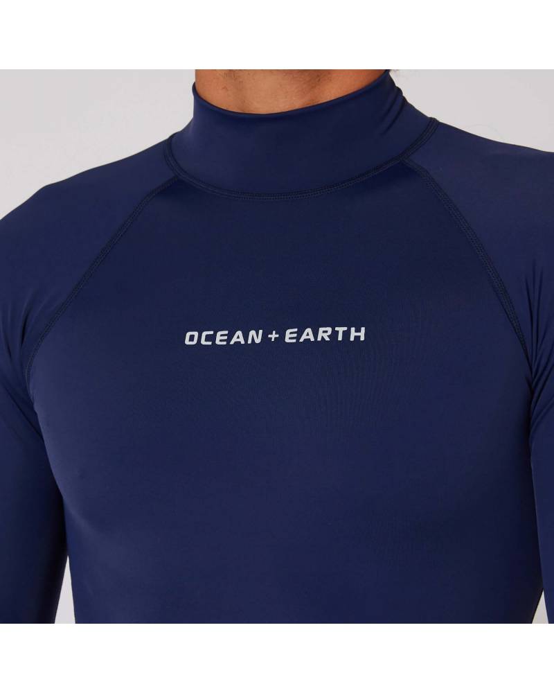 Mens Script Short Sleeve Rash Shirt - Midnight Ink