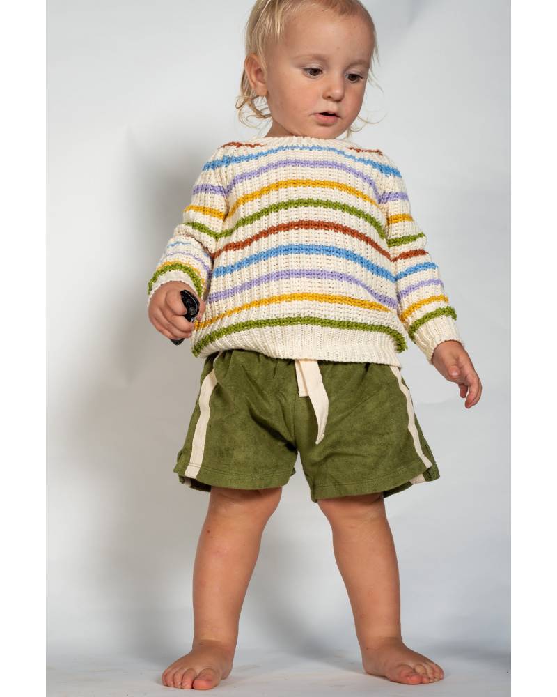 Toddler in shorts front