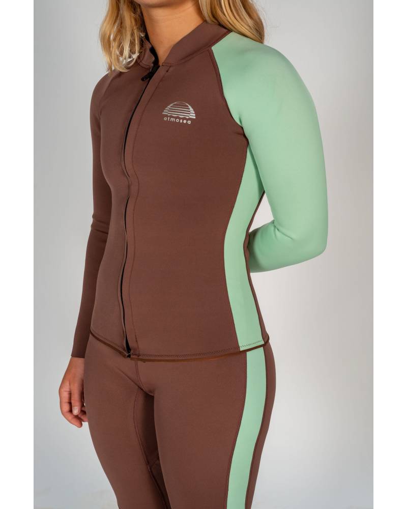 Mint Slice Front Zip Jacket - Atmosea