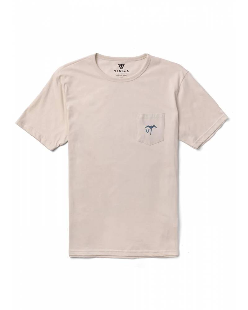 Miyashiro I'iwi Bird Ss Organic Pkt Tee - Bone