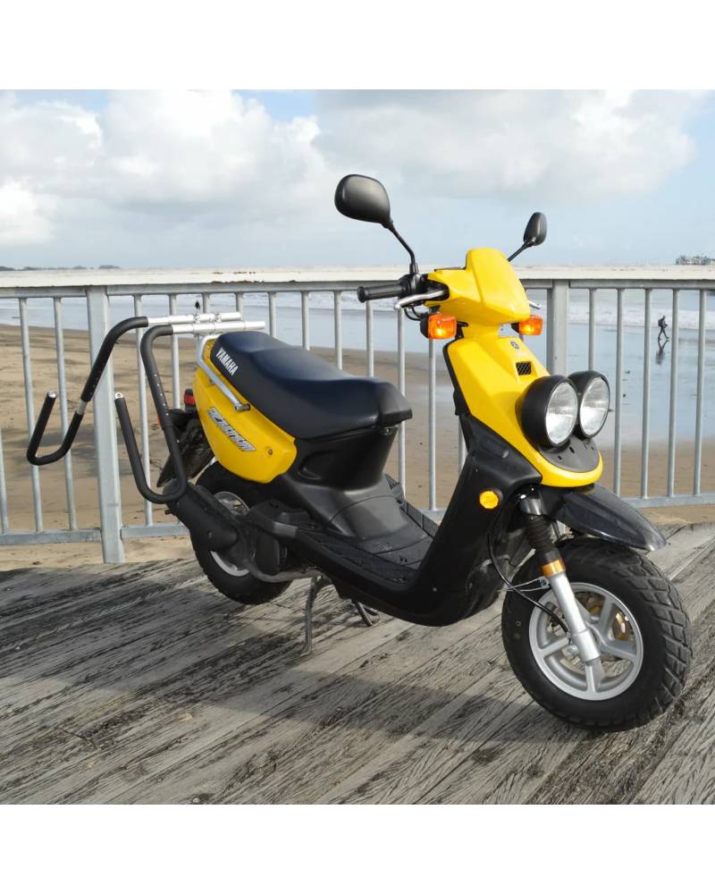 moved by bikes moped  surfboard rack side