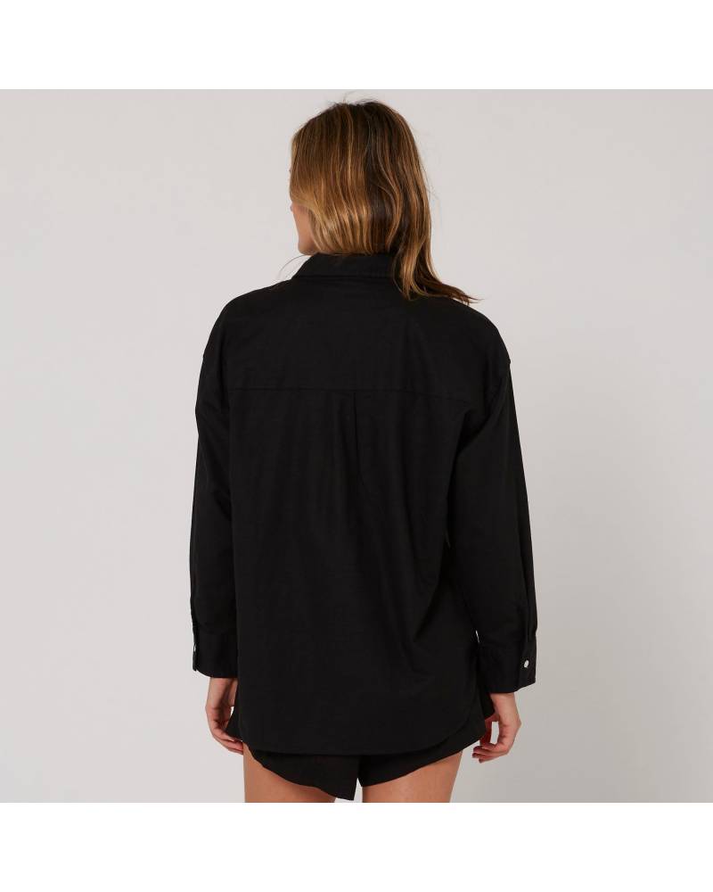 Nova Relaxed LS Shirt - Black