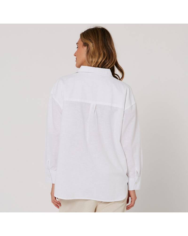 Nova Relaxed LS Shirt - White 