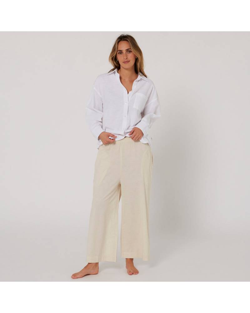 Nova Relaxed LS Shirt - White 