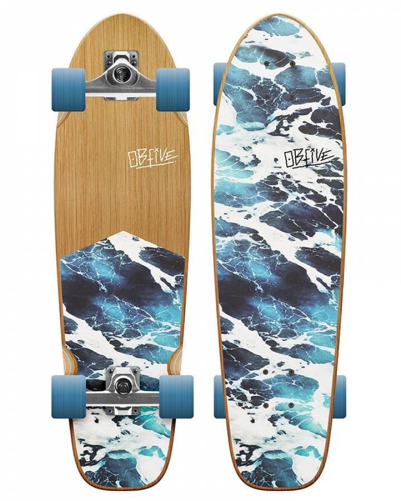 White Wash Big Cruiser Surf Skate 32" 