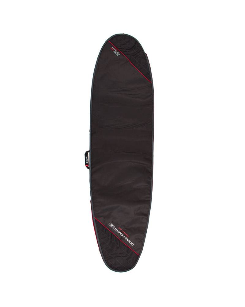 Ocean and Earth Compact Day Longboard Cover - Black/Red