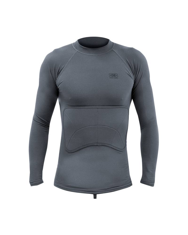Ocean and Earth Rib Guard Padded Long Sleeve Vest - Charcoal