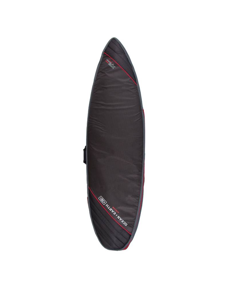 Ocean and Earth Aircon Shortboard Cover - Black Red 