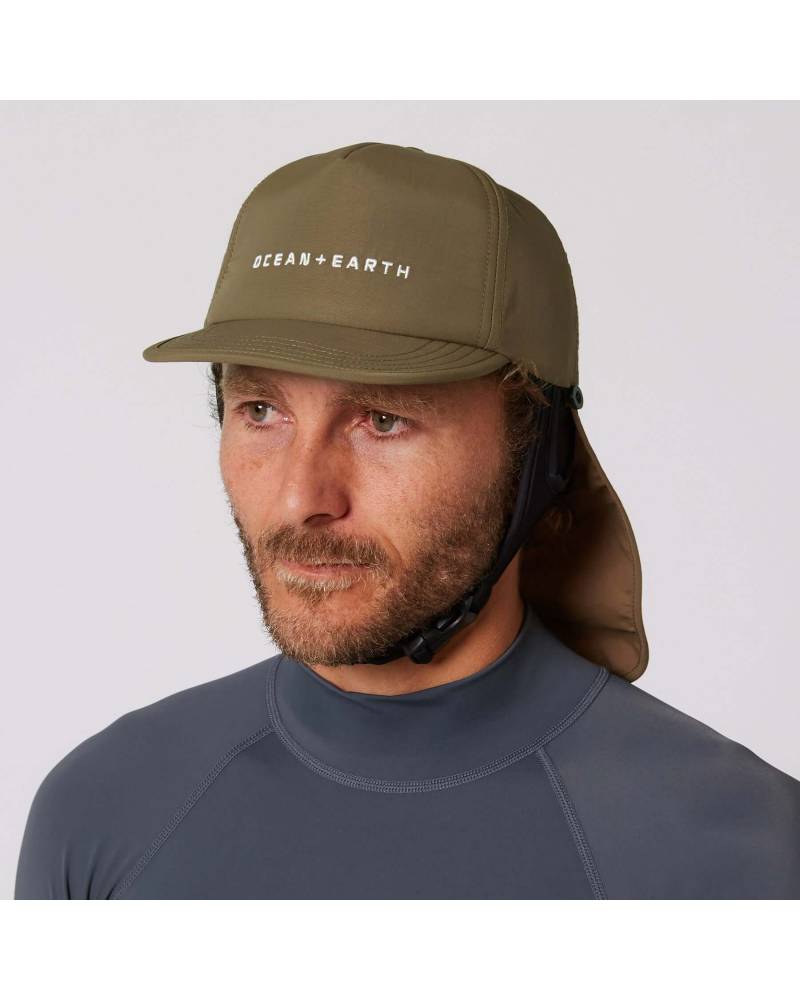 Ocean and Earth Bingin Strap Back Surf Cap - Olive