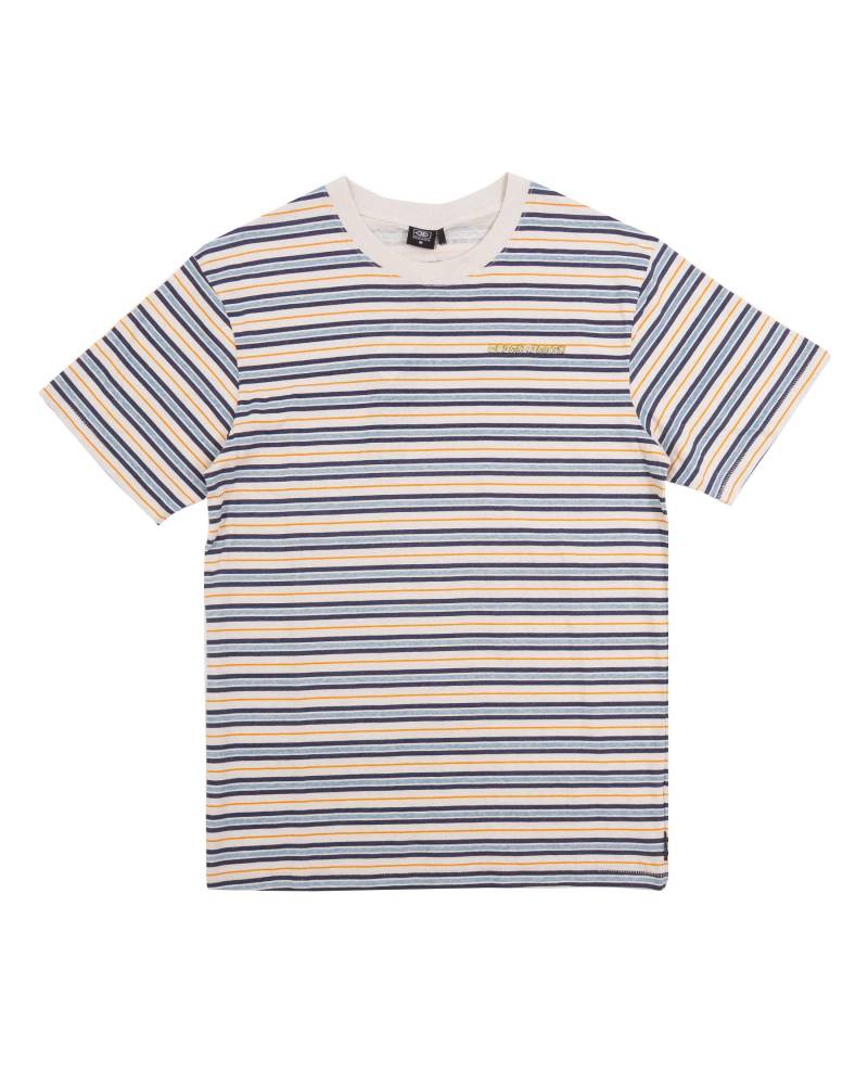 Hemp Vintage Stripe Tee - Blue