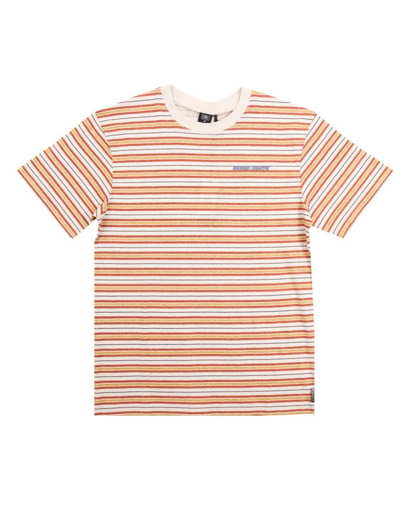 Hemp Vintage Stripe Tee - Clay