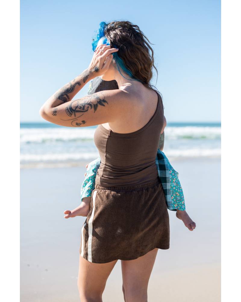 One Shoulder Crop Back View