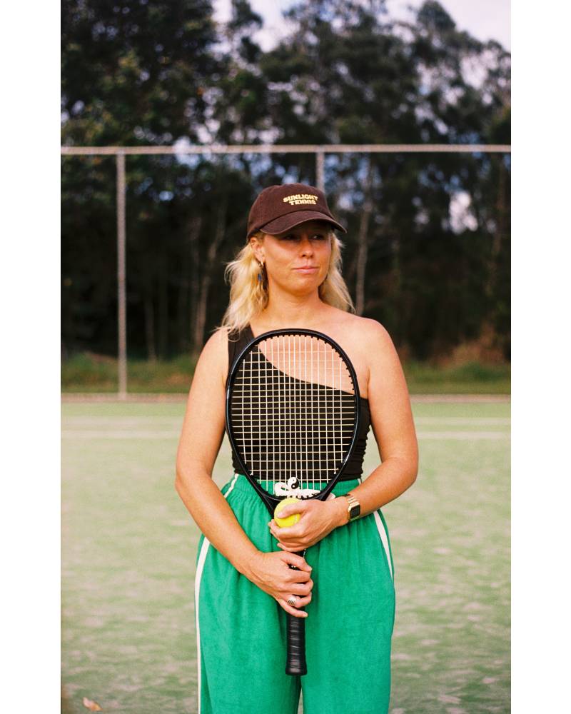 One Shoulder Crop Tennis Court