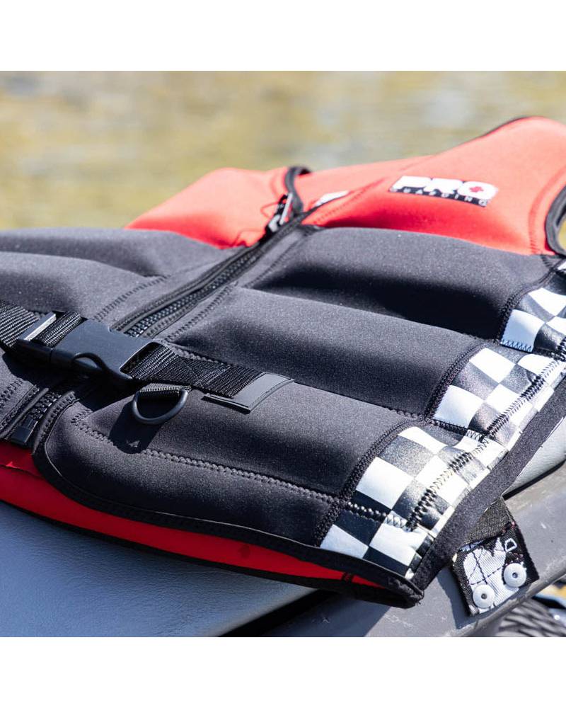 Jet Ski Life Vest - Black and Red
