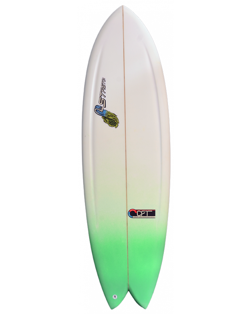Stretch Quad Fish Surfboard deck