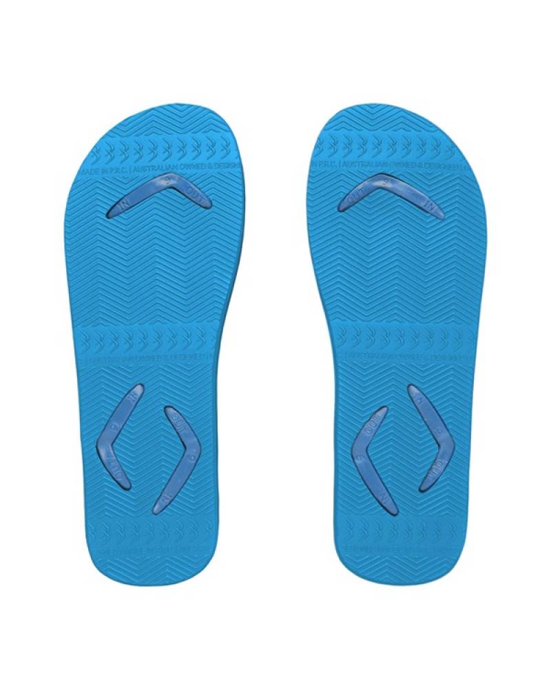 Reg Black/Blue Thongs + Additional Electric Blue Coloured Straps 