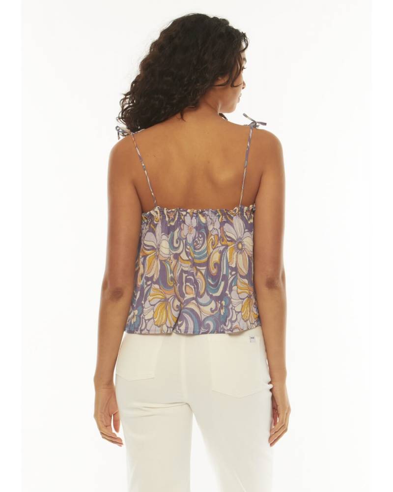 Sandy Toes Woven Tank - Lilac Smoke