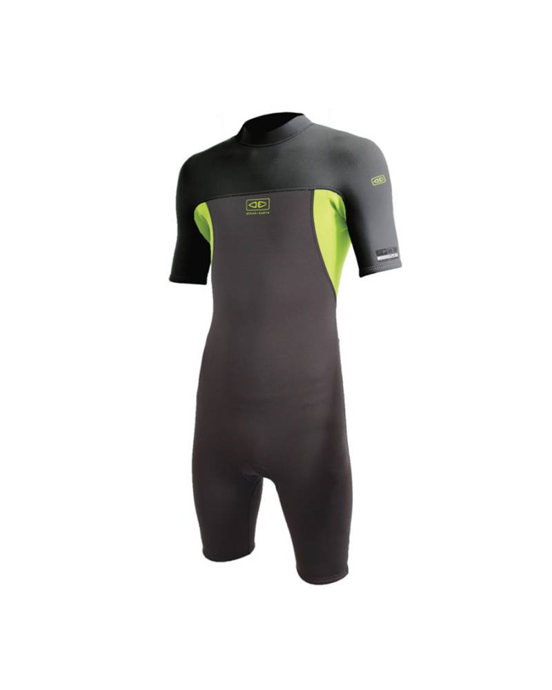 Boys Free Flex Back Zip Spring Suit - 2mm - Lime