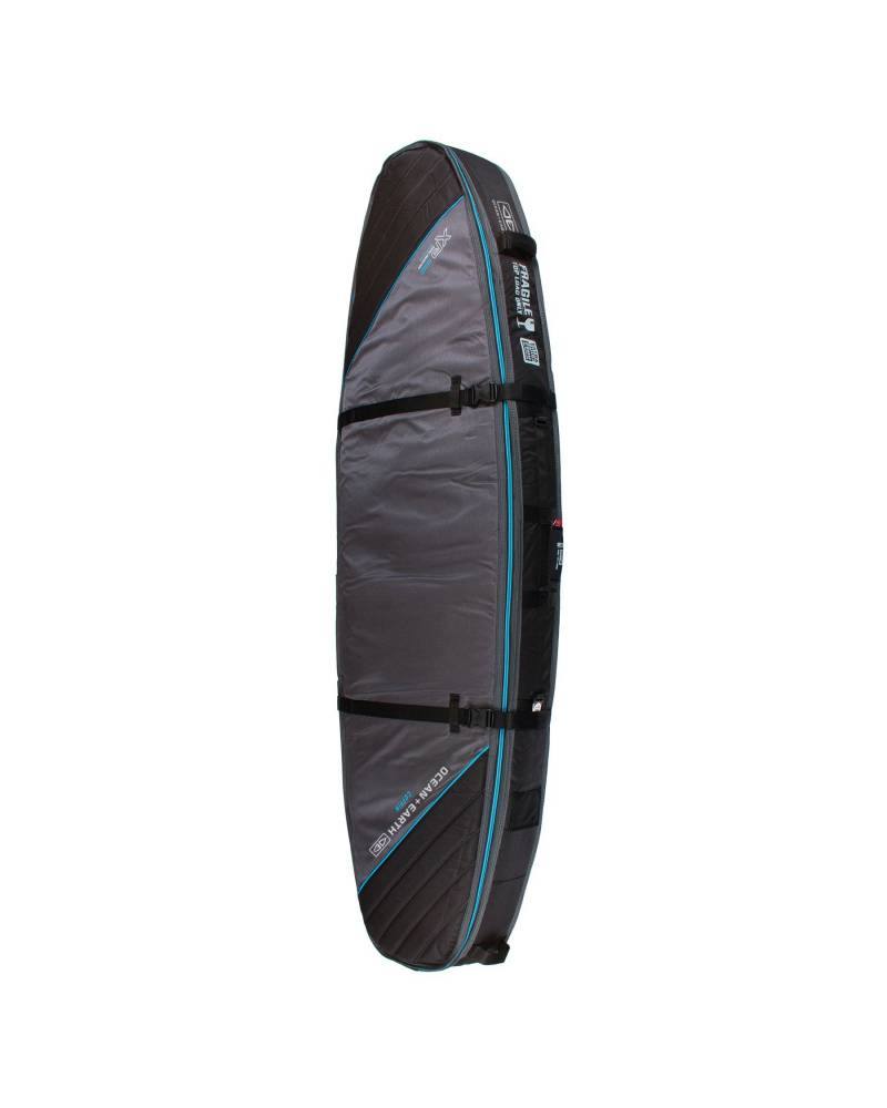 Double Coffin Shortboard Cover - Black/Blue