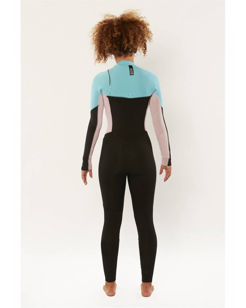 Sisstr Girl's 7 Seas 3/2 Chest Zip Wetsuit - Orchid back